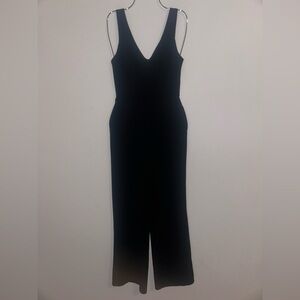 Crystal Sky Black V-Neck & V-Back Wide Leg Jumpsuit XS